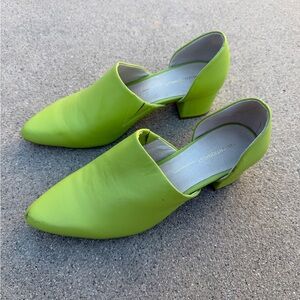 INTENTIONALLY BLANK Lime Green Mules